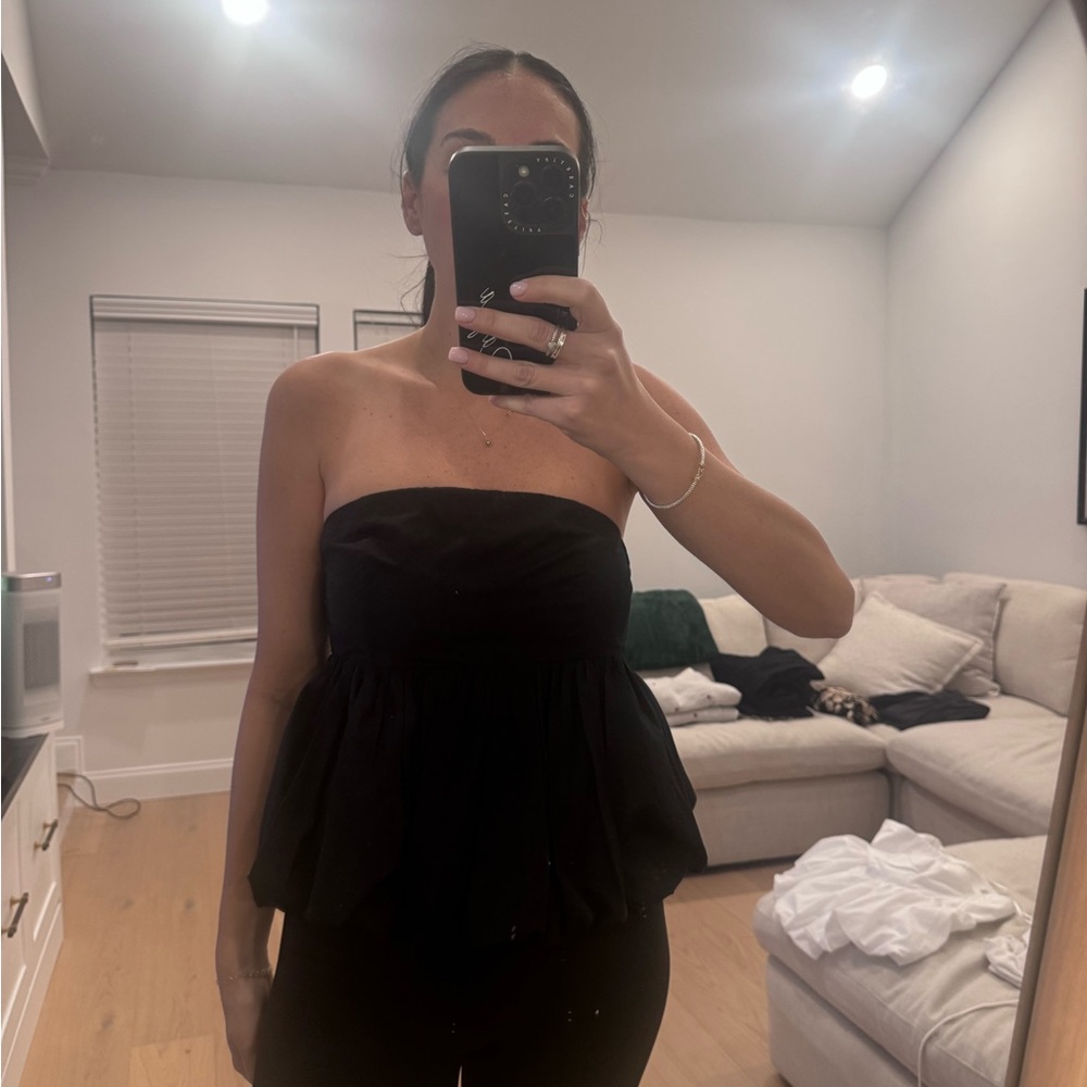 Abercrombie Black Strapless Top brand new